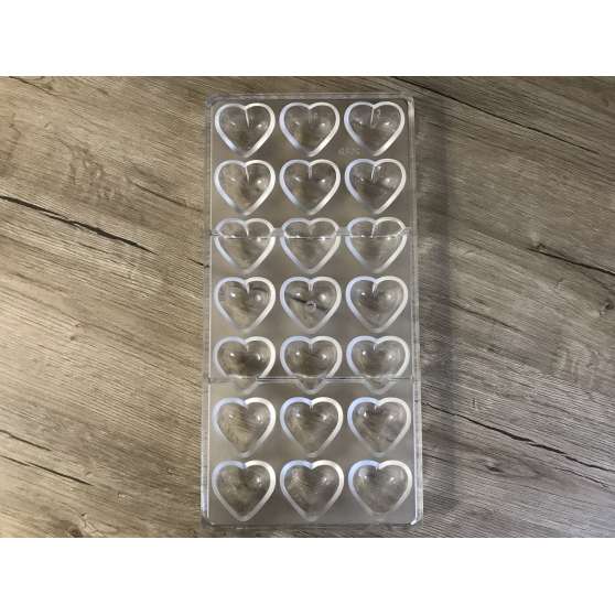 Поликарбонатная форма для шоколада "Сердце"