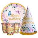Набор для дня рождения " Happy Birthday бабочки " все по 10 шт