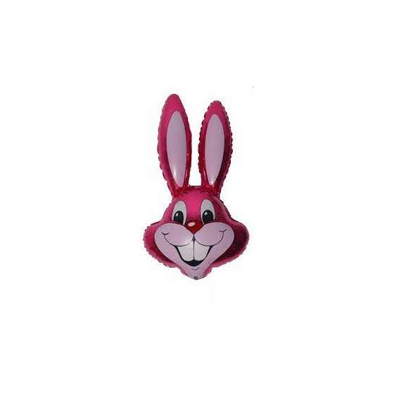 Фольгированный мини-шар Кролик малиновый (Flexmetal) 