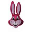 Фольгированный мини-шар Кролик малиновый (Flexmetal)